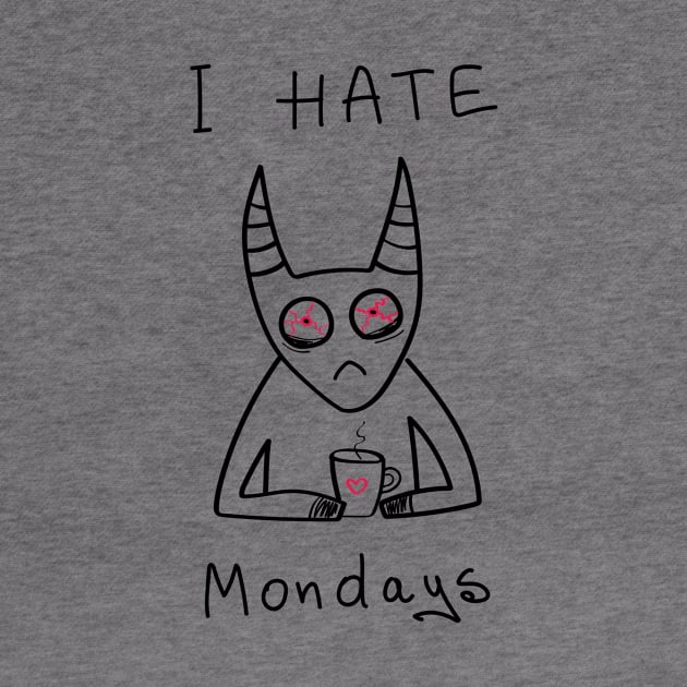 I hate Mondays - white ($ for SilverCord-VR) by droganaida